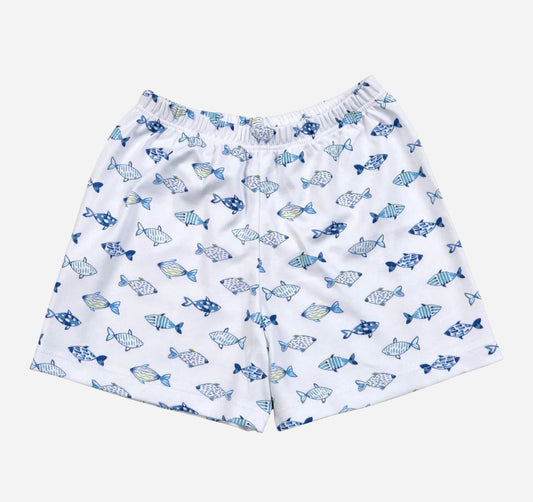 Blue Fishes Shorts